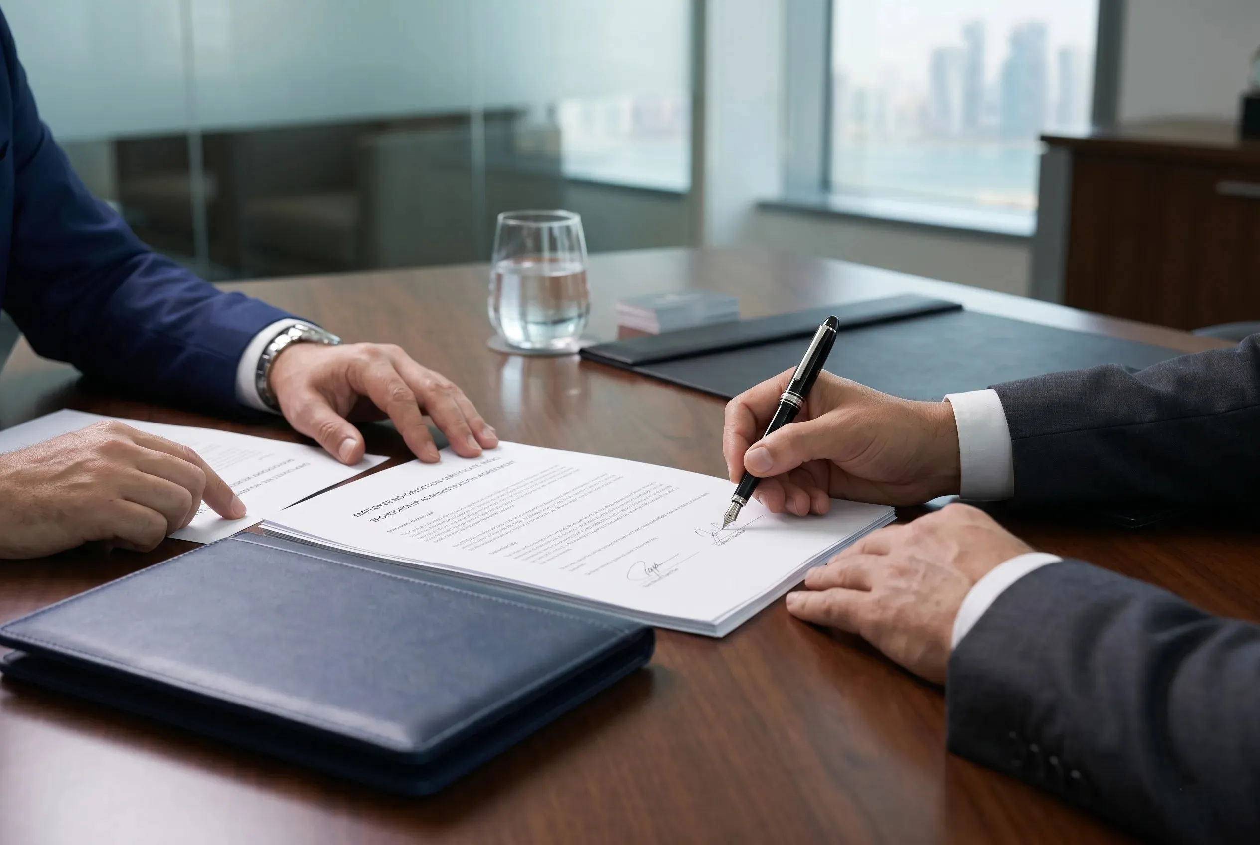 Person signing a corporate No Objection Certificate document