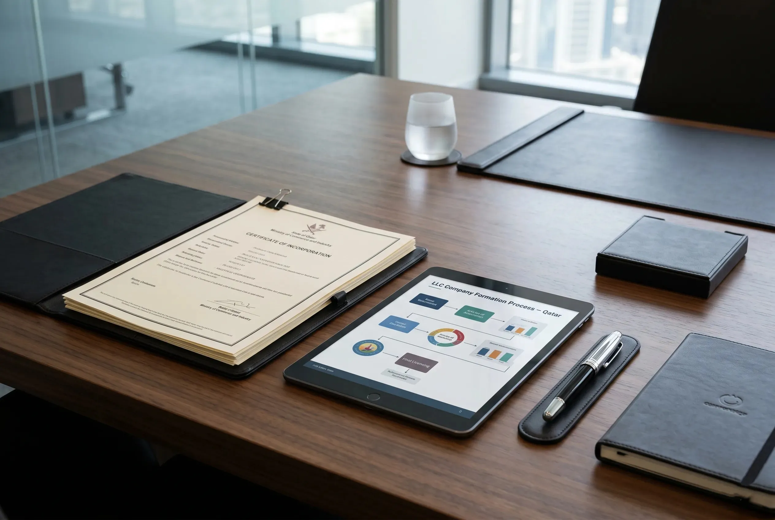 Documents on a desk representing the LLC registration guide